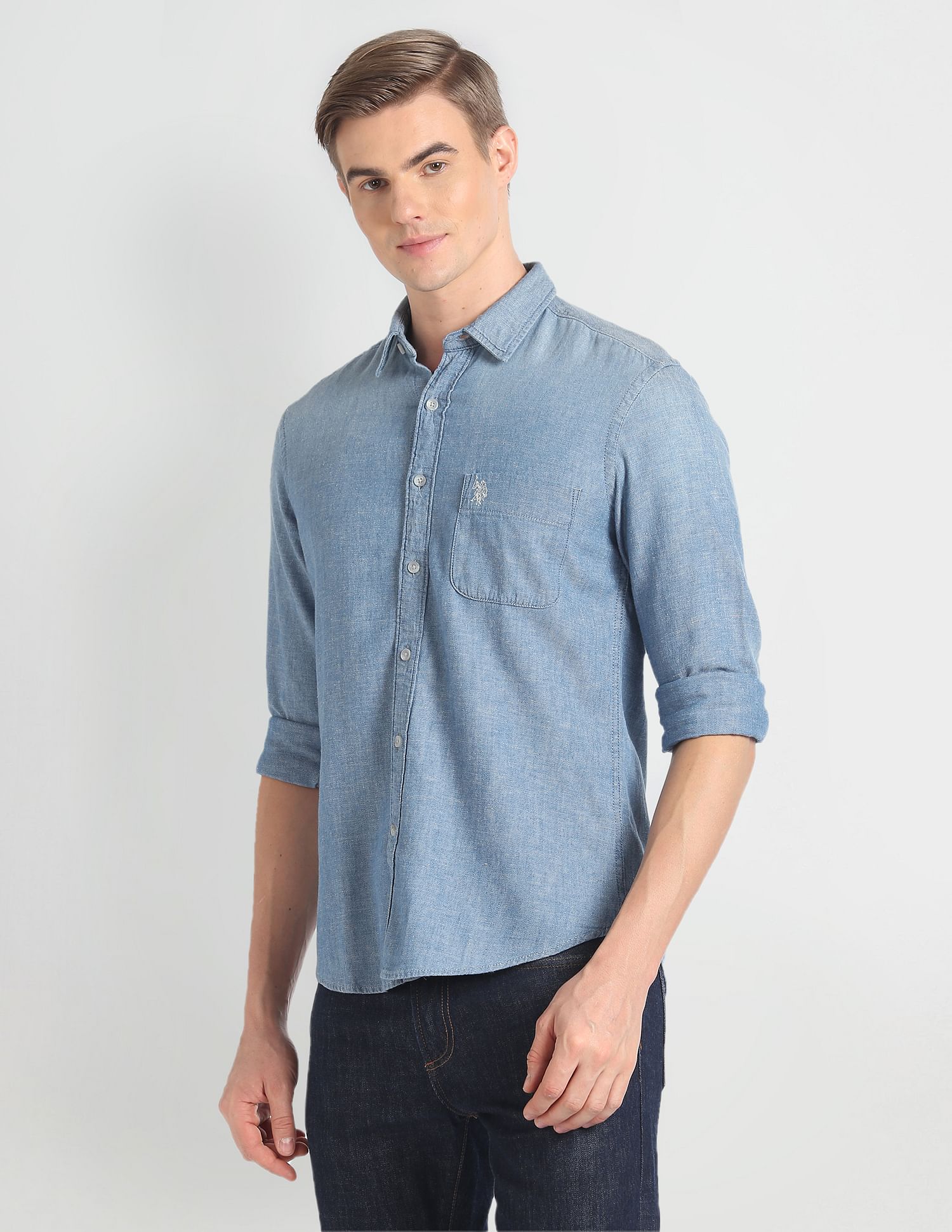 U.S. Polo Assn. Denim Co. Washed Slim Fit Shirt