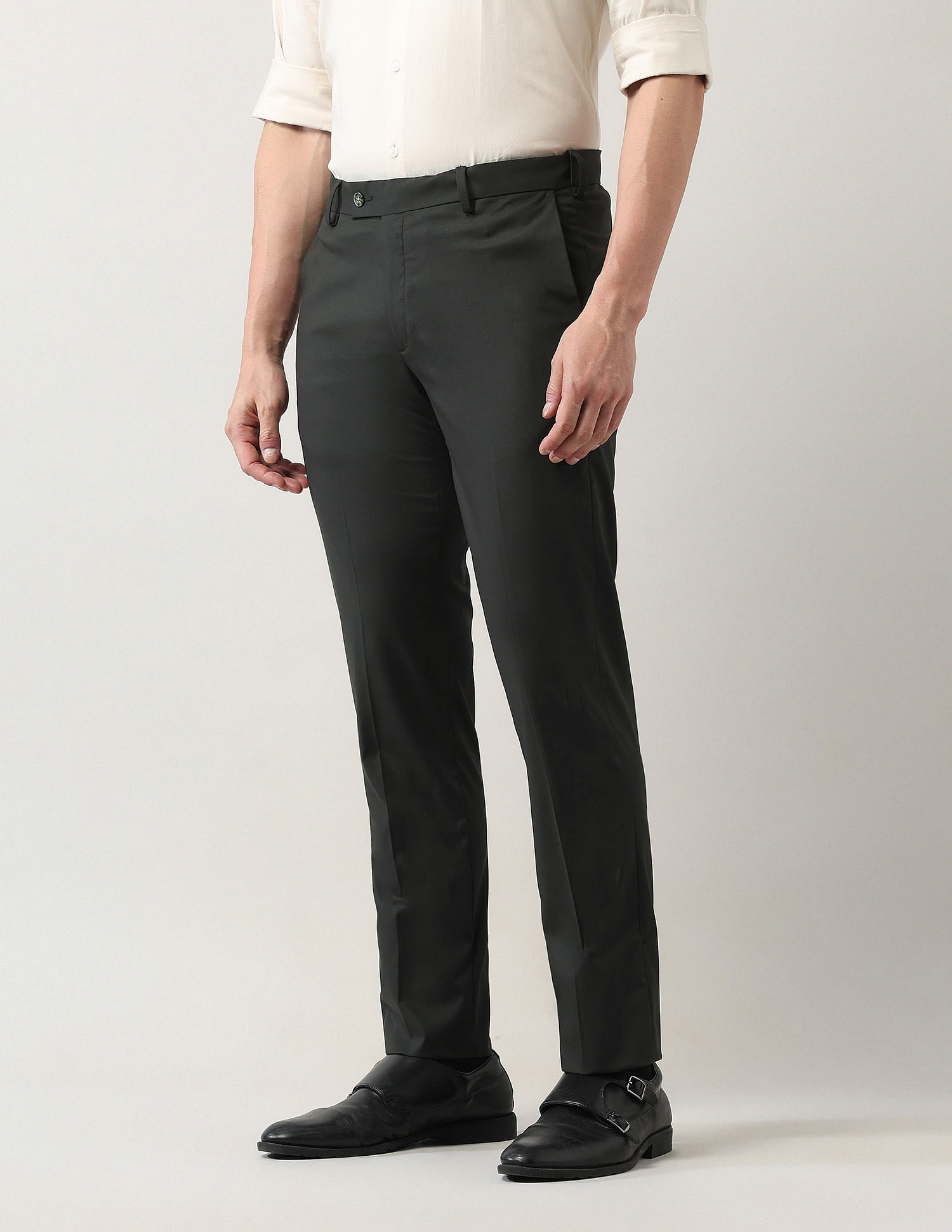 Arrow Mid Rise Regular Fit Autoflex Trousers