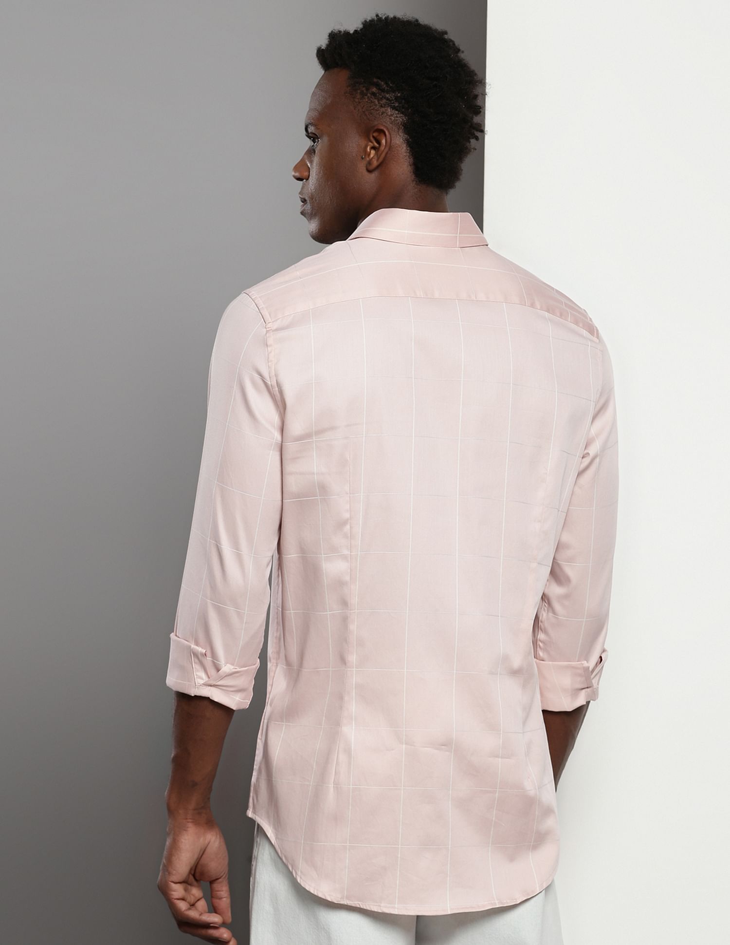 Calvin Klein Sateen Windowpane Check Shirt