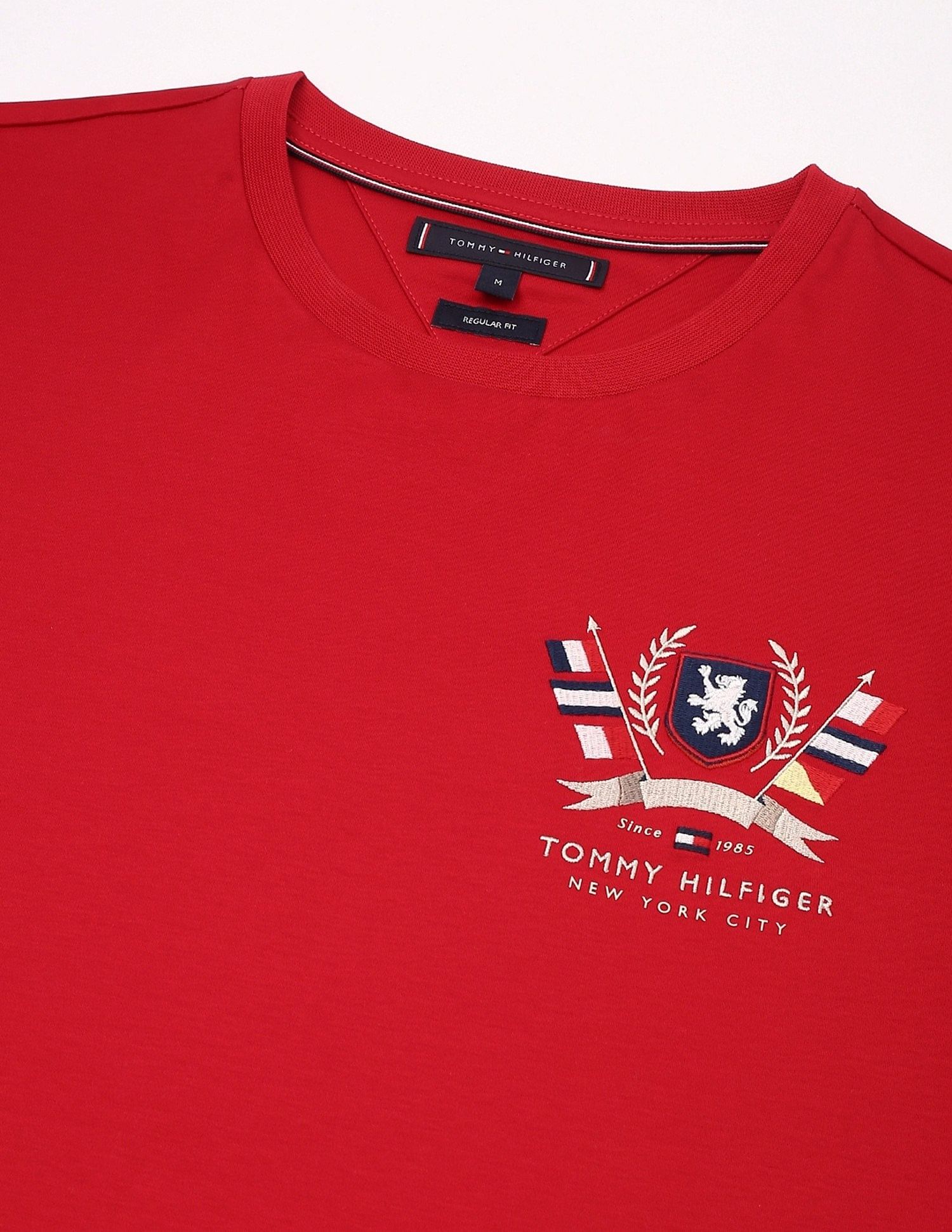 Tommy Hilfiger Embroidered Logo Regular-Fit Cotton T-Shirt