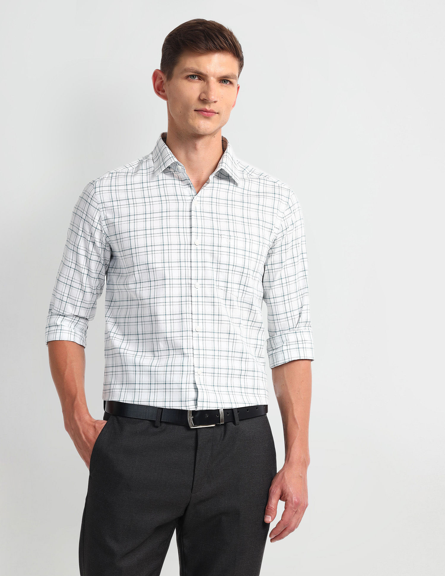 Arrow Manhattan Slim Fit Dobby Shirt