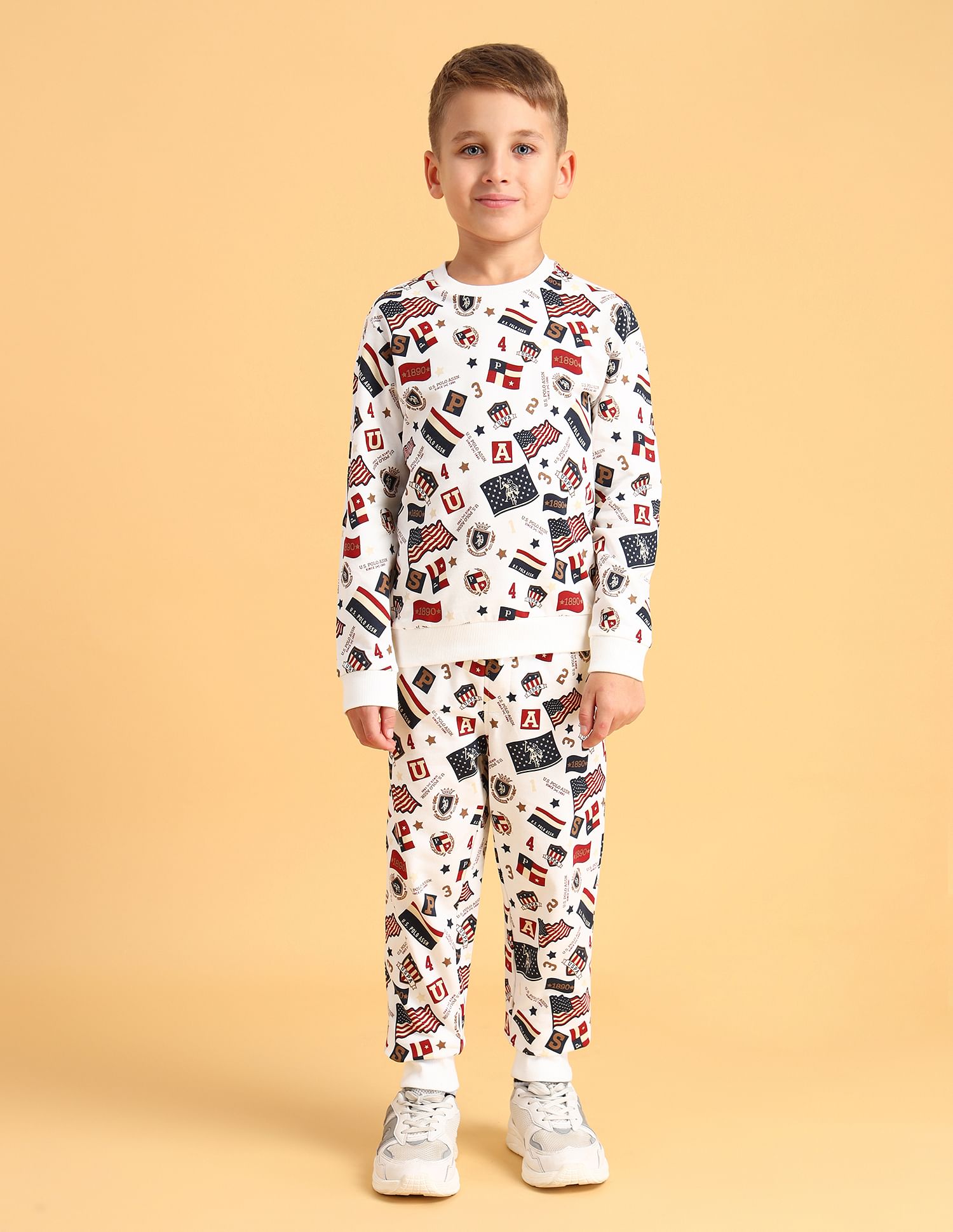 U.S. Polo Assn. Kids Boys Graphic Printed Cotton Sweatshirt