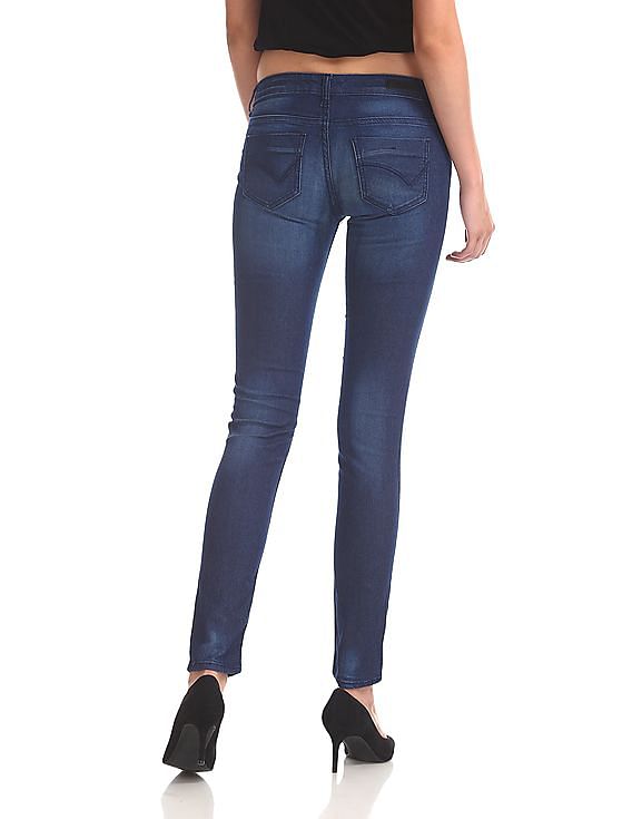 Flying Machine Women Twiggy Super Skinny Fit Washed Jeans