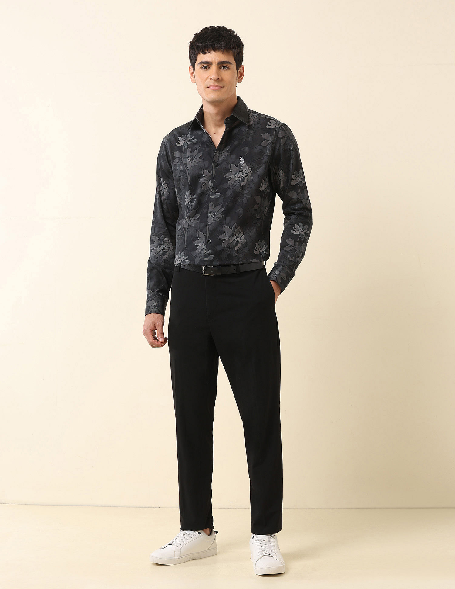 U.S. Polo Assn. Tailored Fit Floral Printed Shirt