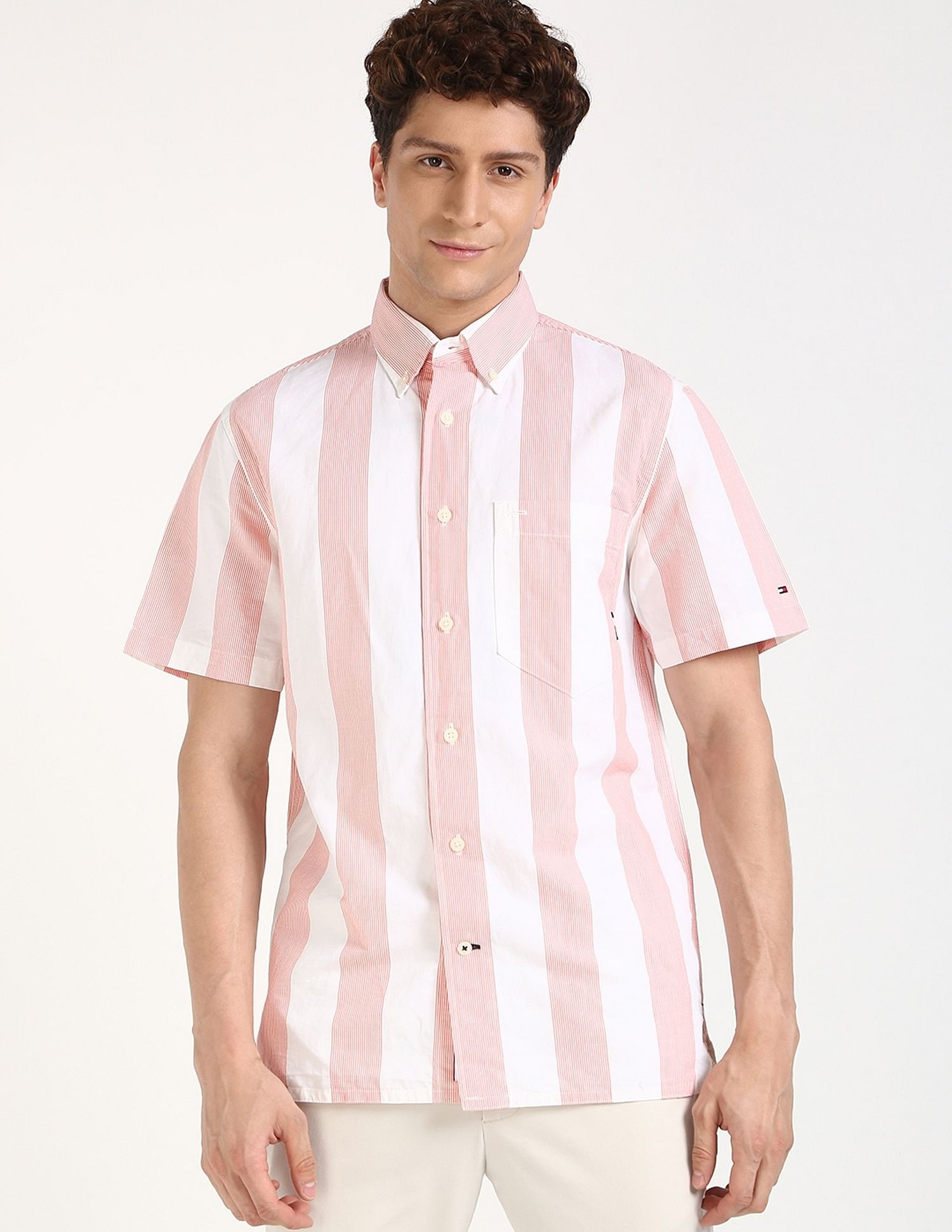 Tommy Hilfiger Striped Regular-Fit Cotton Shirt