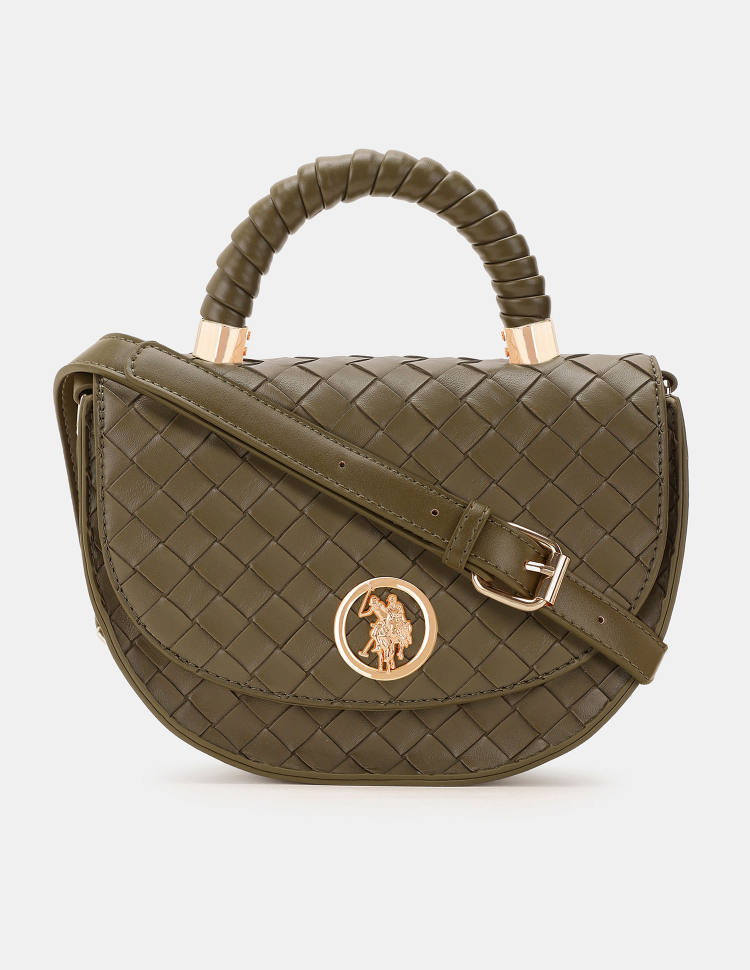 U.S. Polo Assn. Women Andra Patterned Weave Crossbody Bag