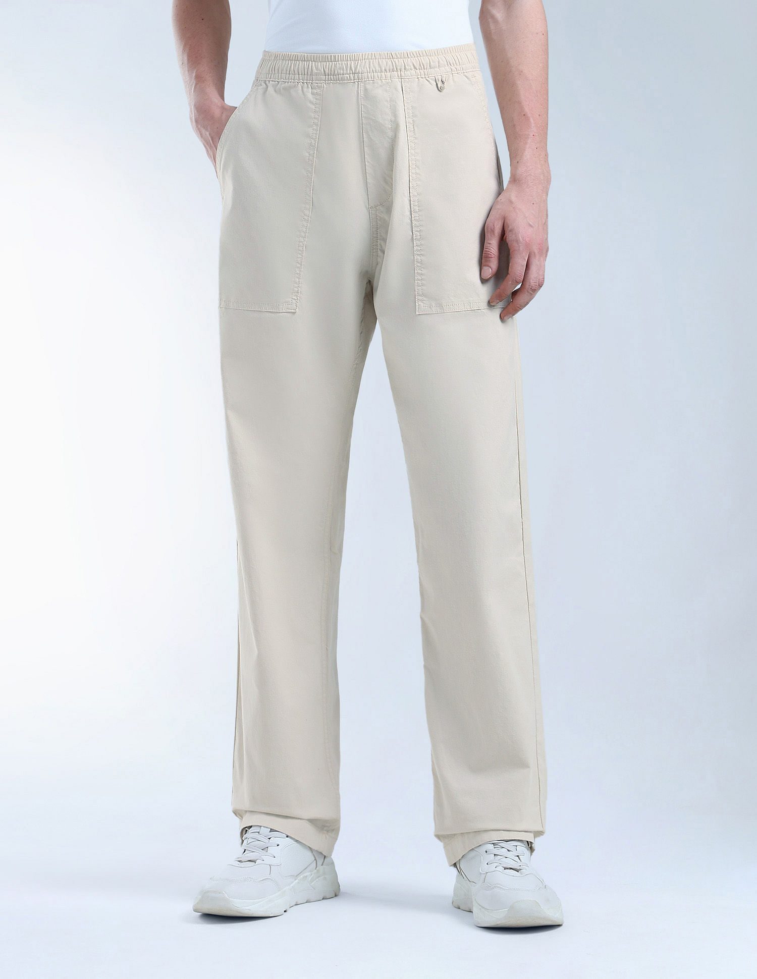 Flying Machine Cobain Loose Fit Mid Rise Chinos