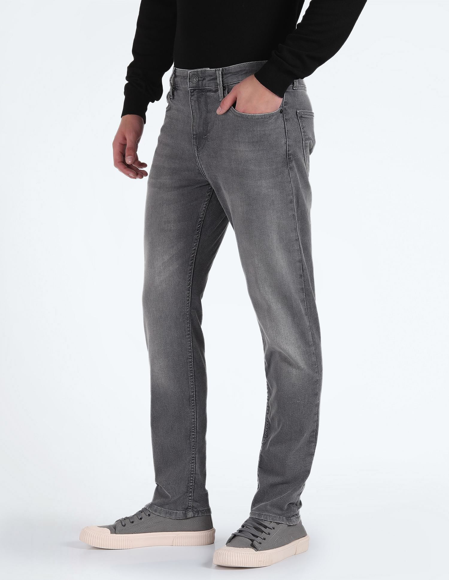 Flying Machine Slim Tapered Fit Stone Wash Jeans