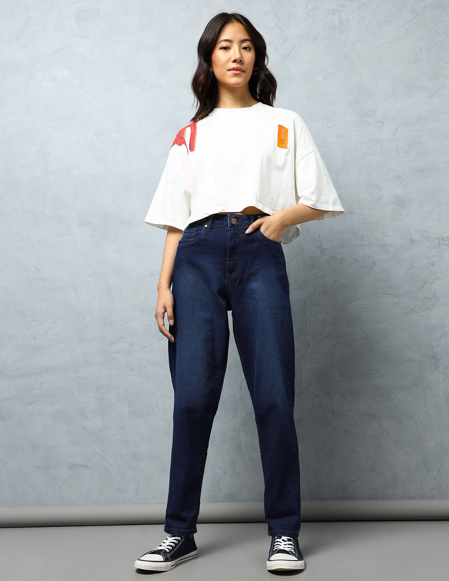 Flying Machine Women Mom Fit High Rise Jeans