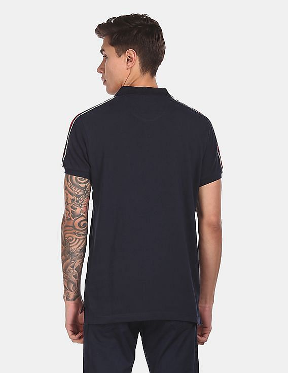 U.S. Polo Assn. Denim Co. Brand Tape Solid Pique Polo Shirt