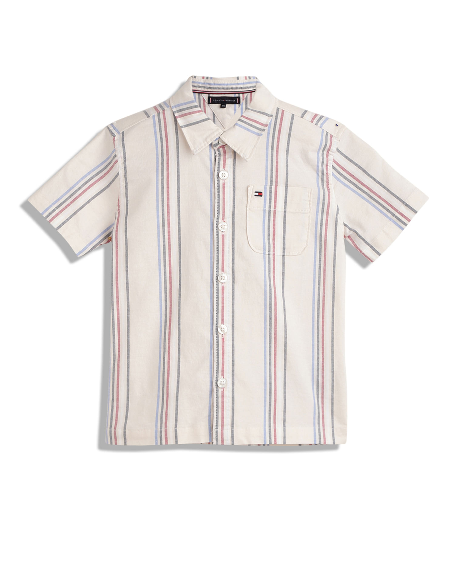 Tommy Hilfiger Kids Boys Oxford Vertical Striped Shirt