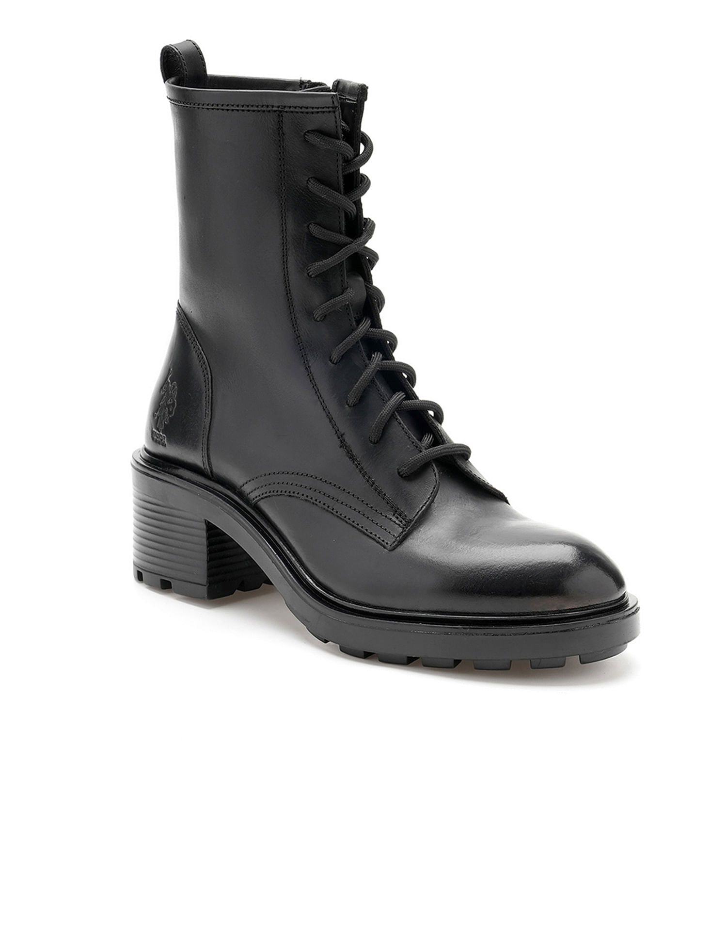 U.S. Polo Assn. Women Nadia Leather Combat Boots