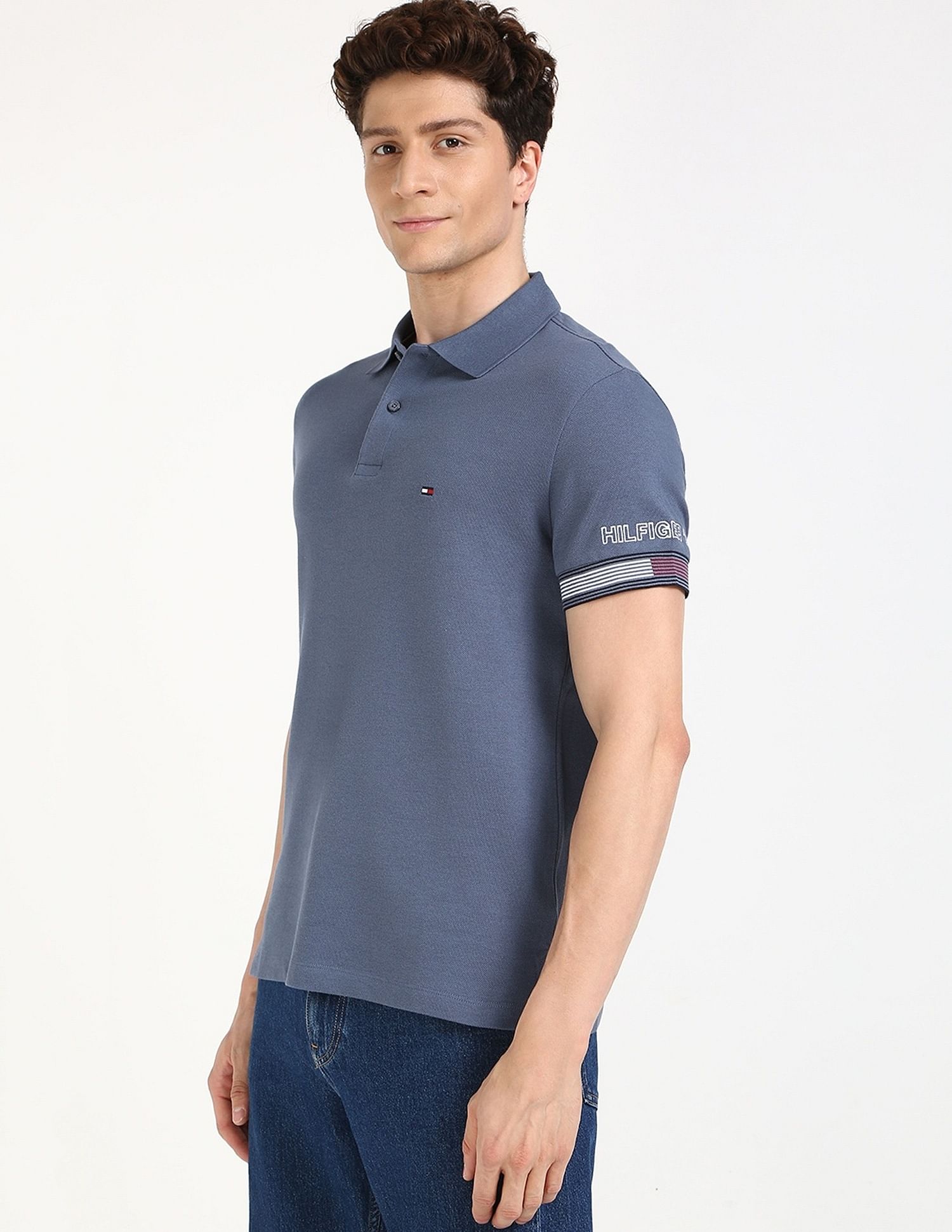 Tommy Hilfiger Solid Slim-Fit Cotton Polo Shirt