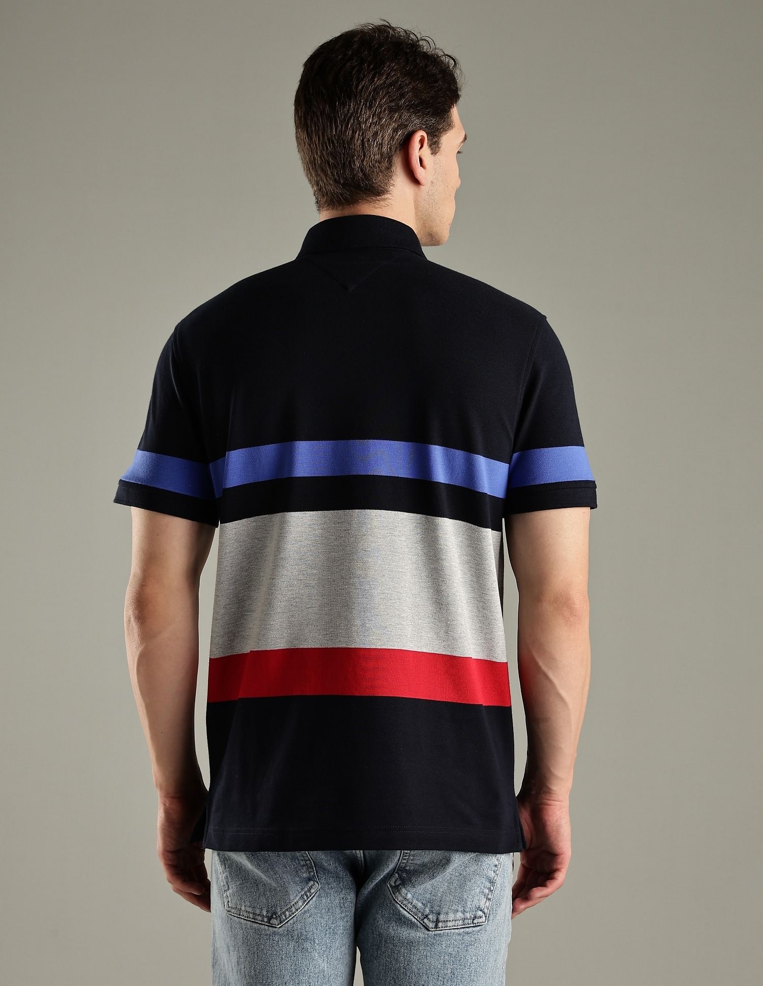 Tommy Hilfiger Striped Regular-Fit Cotton Polo T-Shirt