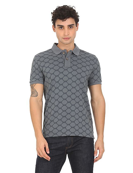 U.S. Polo Assn. Denim Co. Brand Print Cotton Polo Shirt