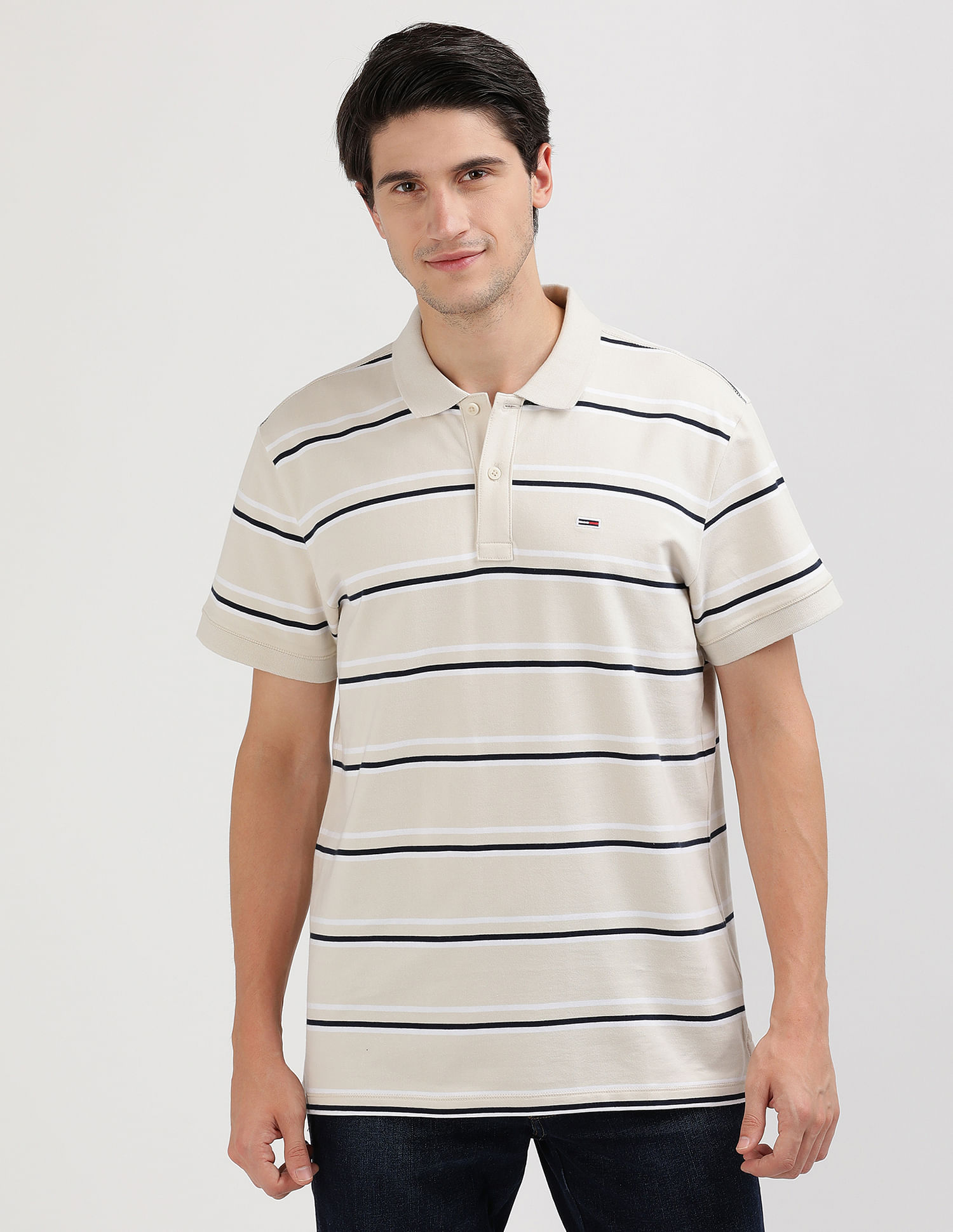 Tommy Hilfiger Sustainable Horizontal Stripe Polo Shirt
