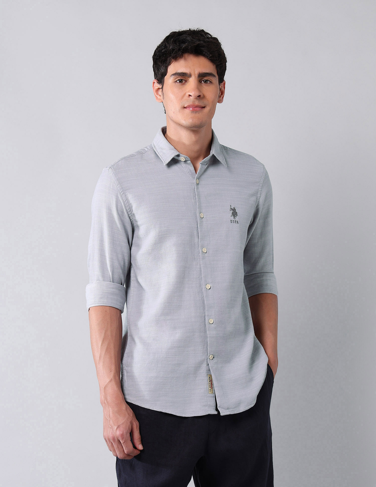 U.S. Polo Assn. Denim Co. All-Over Printed Pure Cotton Shirt