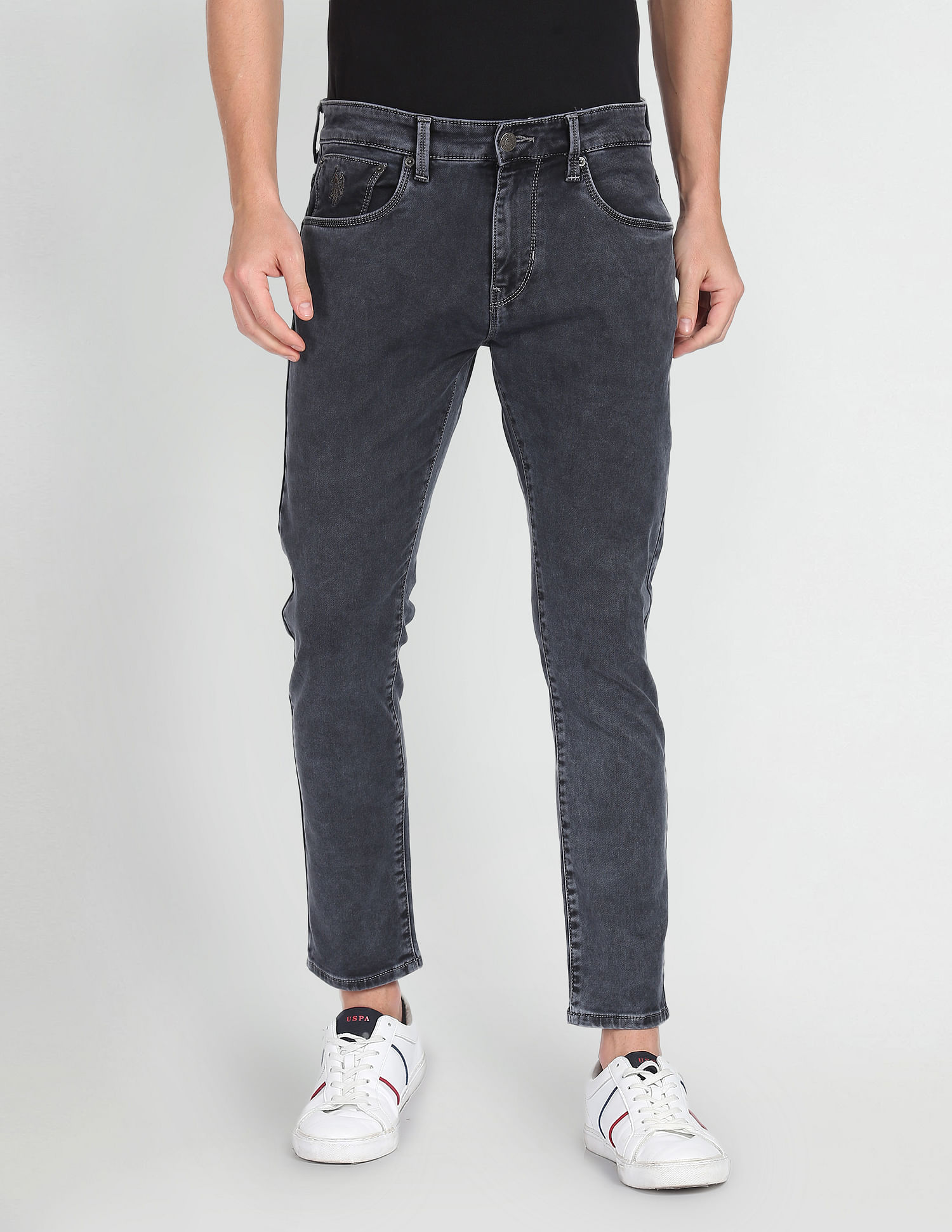 U.S. Polo Assn. Denim Co. Henry Tapered Cropped Fit Black Jeans