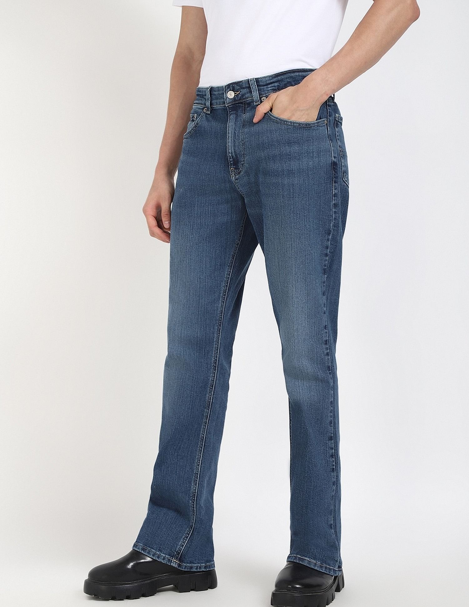Tommy Hilfiger Light-Wash Slim-Fit Low-Rise Jeans