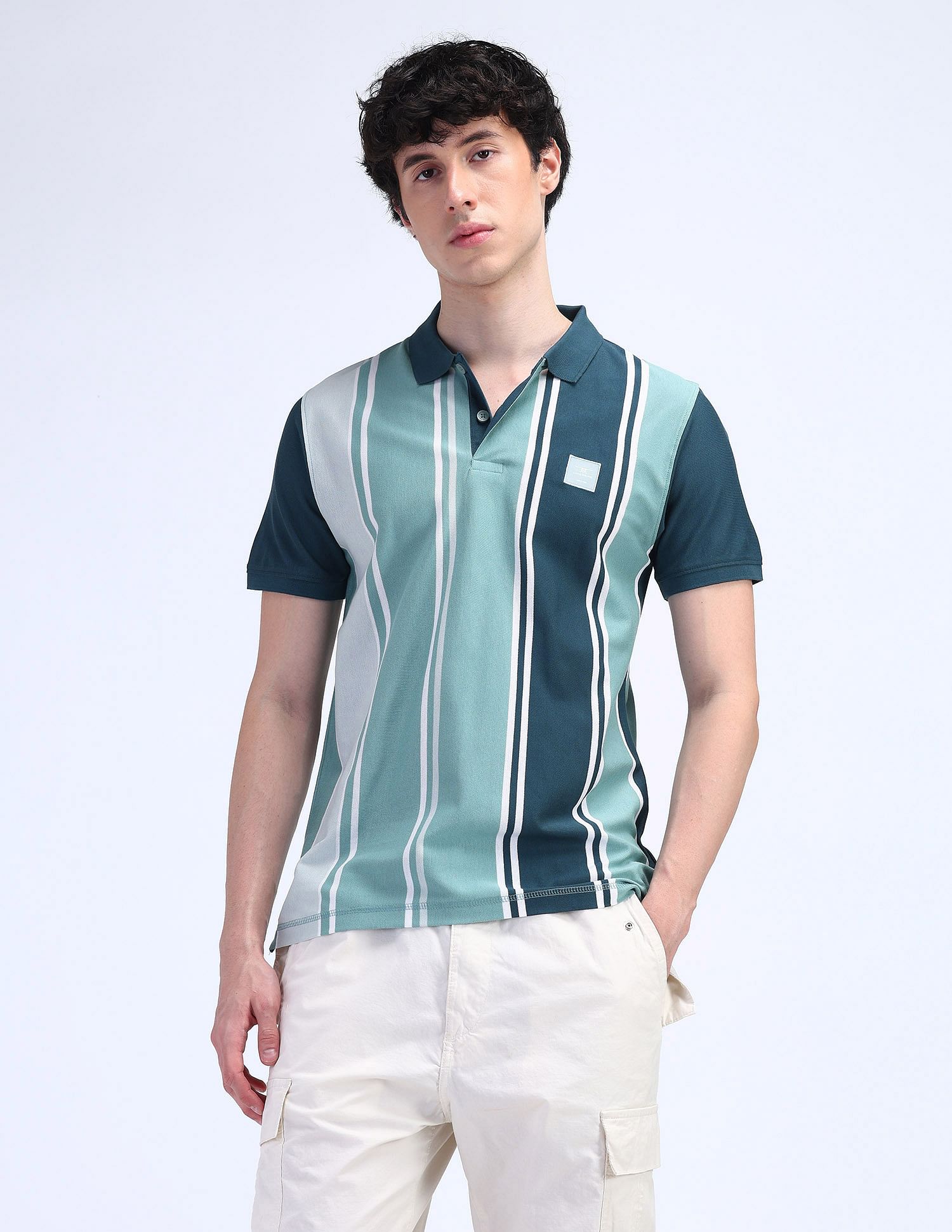 Flying Machine Colour Blocked Regular Polo Shirt
