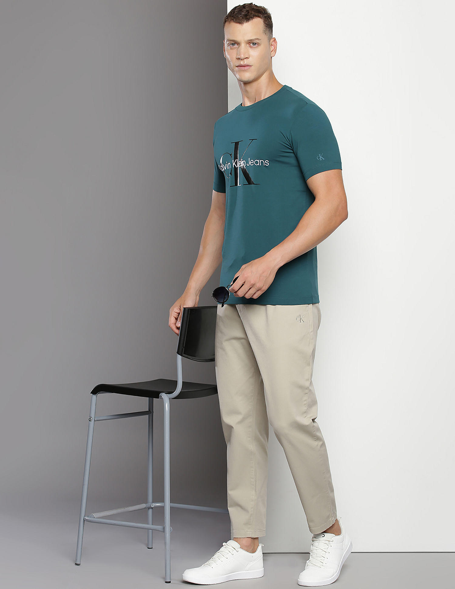 Calvin Klein Brand Print Slim Fit T-Shirt