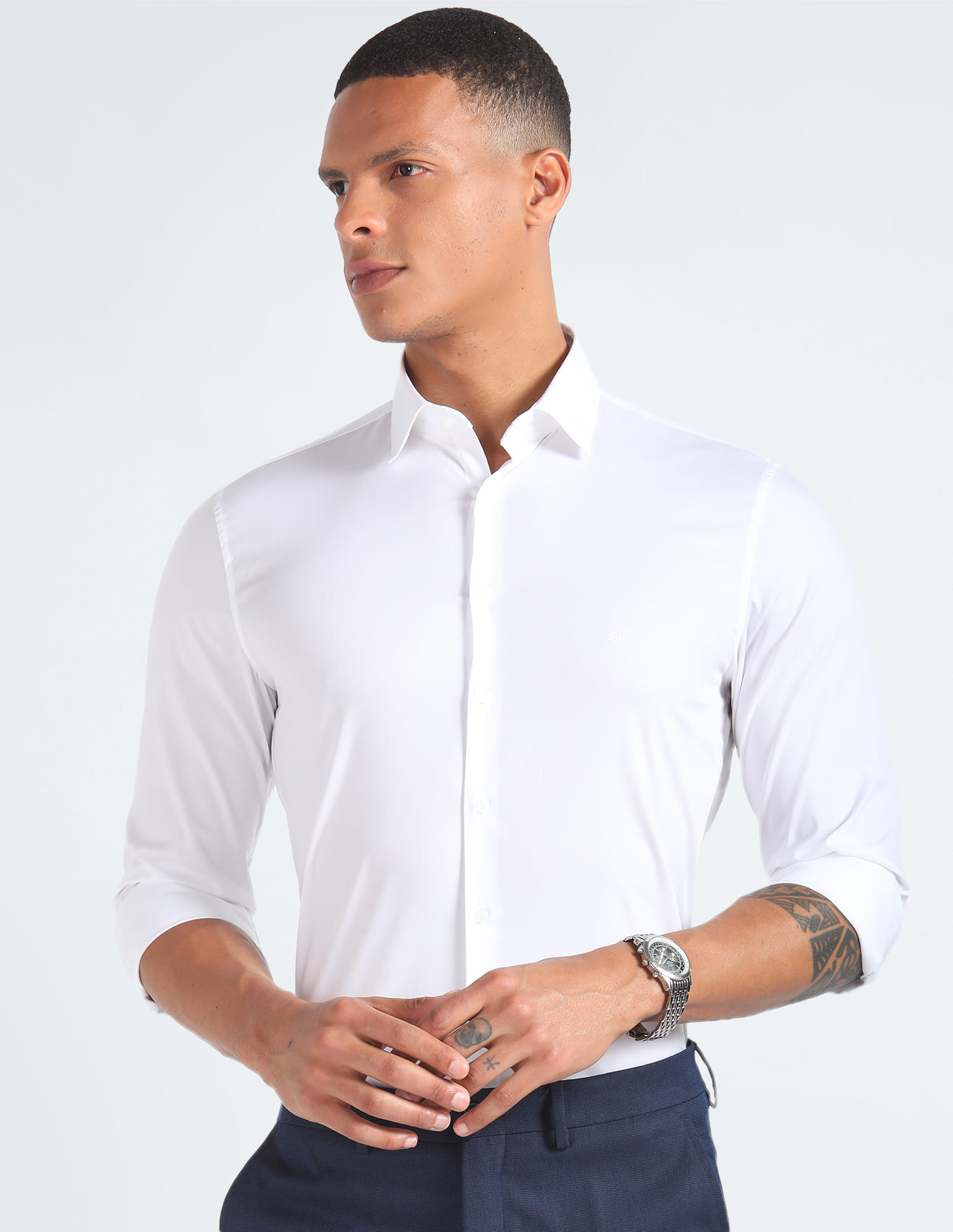 Buy Calvin Klein Solid Slim Fit Poplin Shirt - NNNOW.com