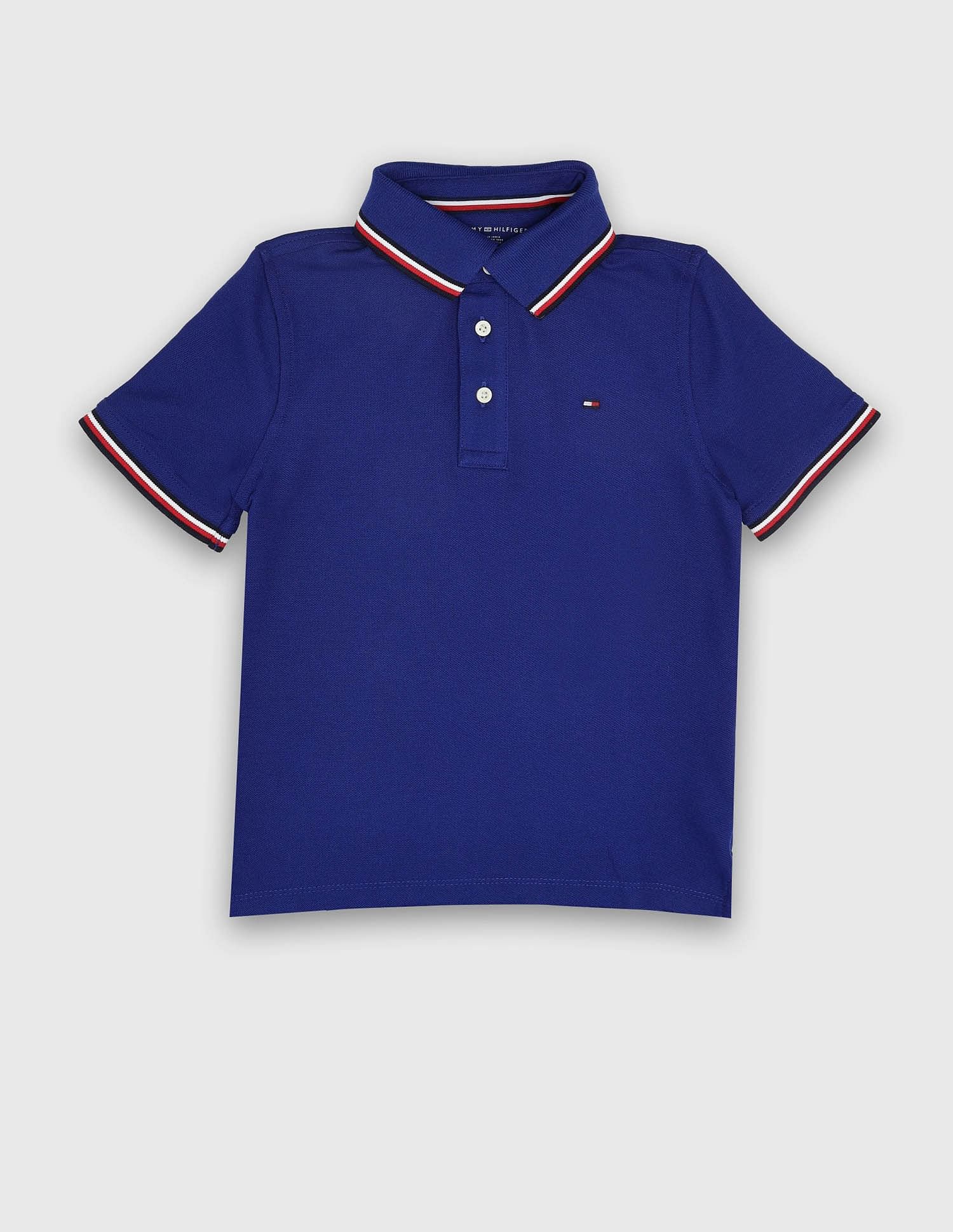 Tommy Hilfiger Kids Boys Solid Regular-Fit Cotton Polo Shirt