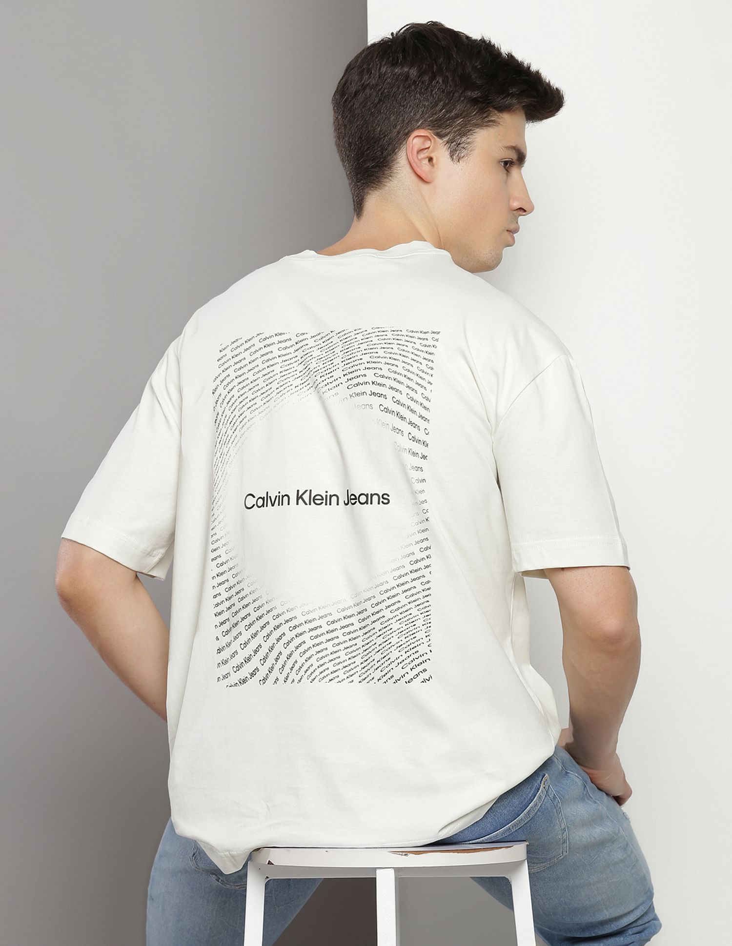 Buy Calvin Klein Jeans Brand Print Relaxed Fit T Shirt NNNOW