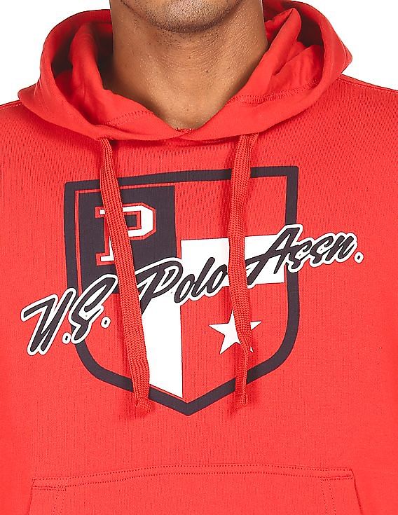 U.S. Polo Assn. Cotton Graphic Print Hooded Sweatshirt