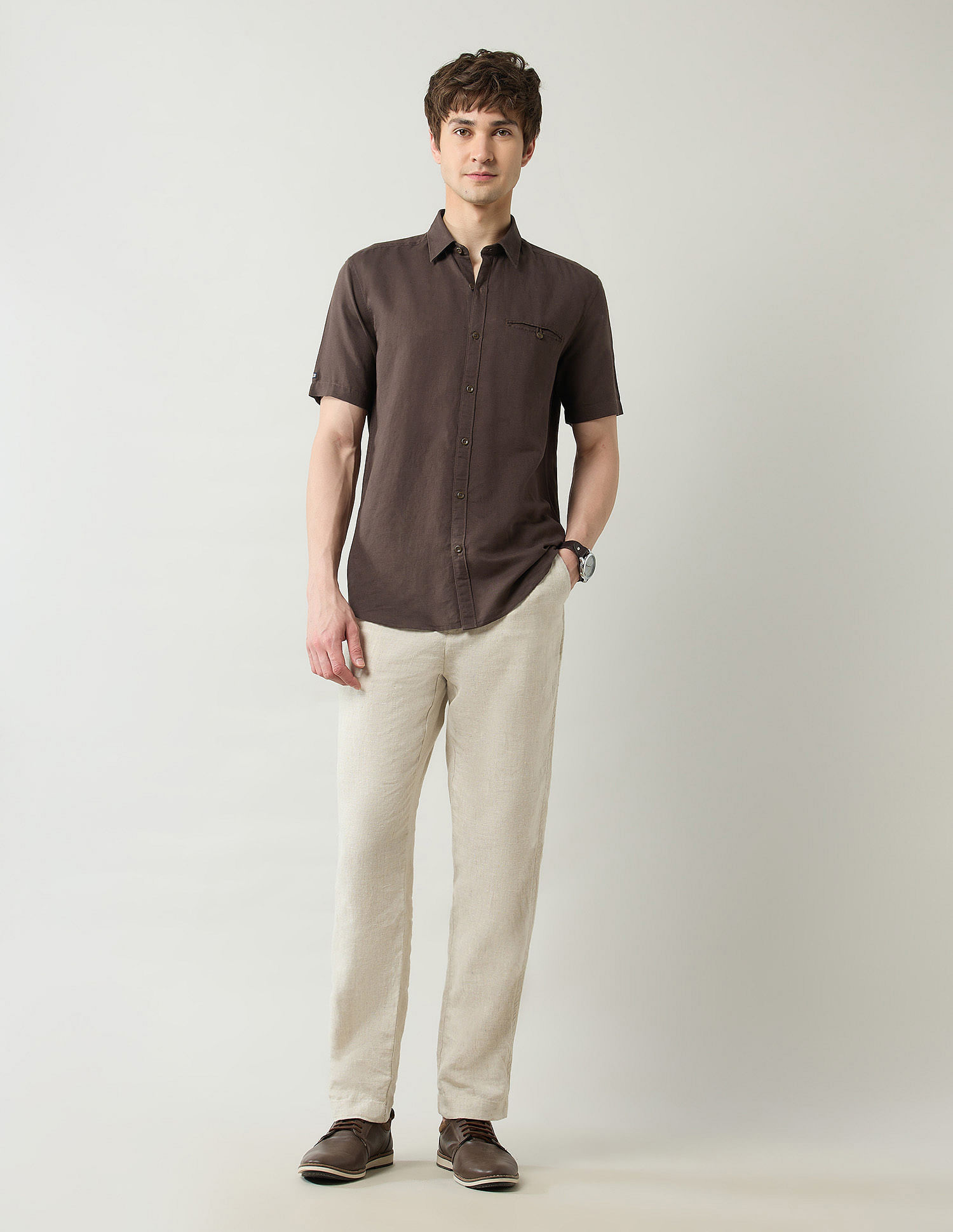Arrow Sport Pure Linen Slim Fit Shirt