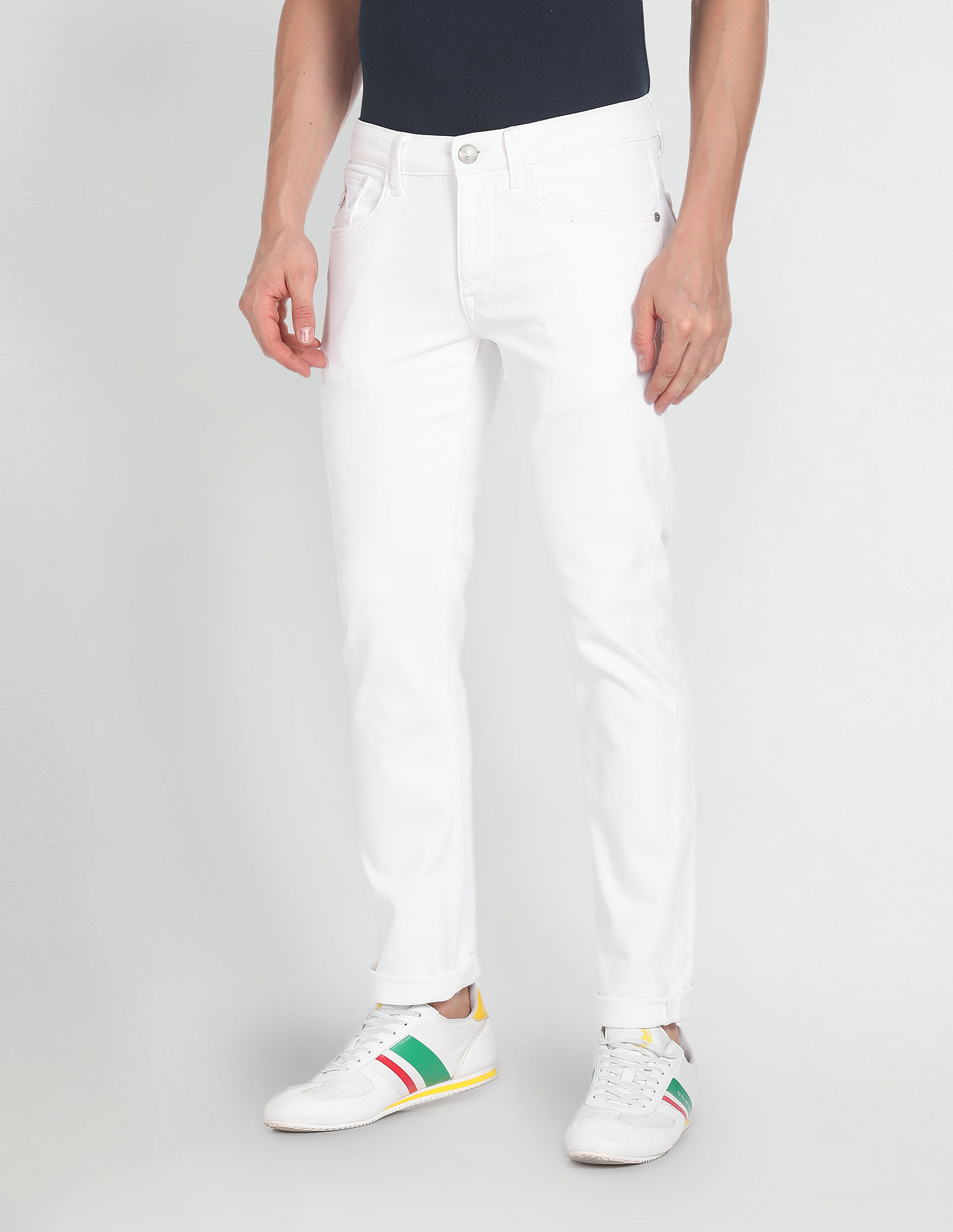Buy FIDELIO Skinny White Denim Jeans Online | ZALORA Malaysia