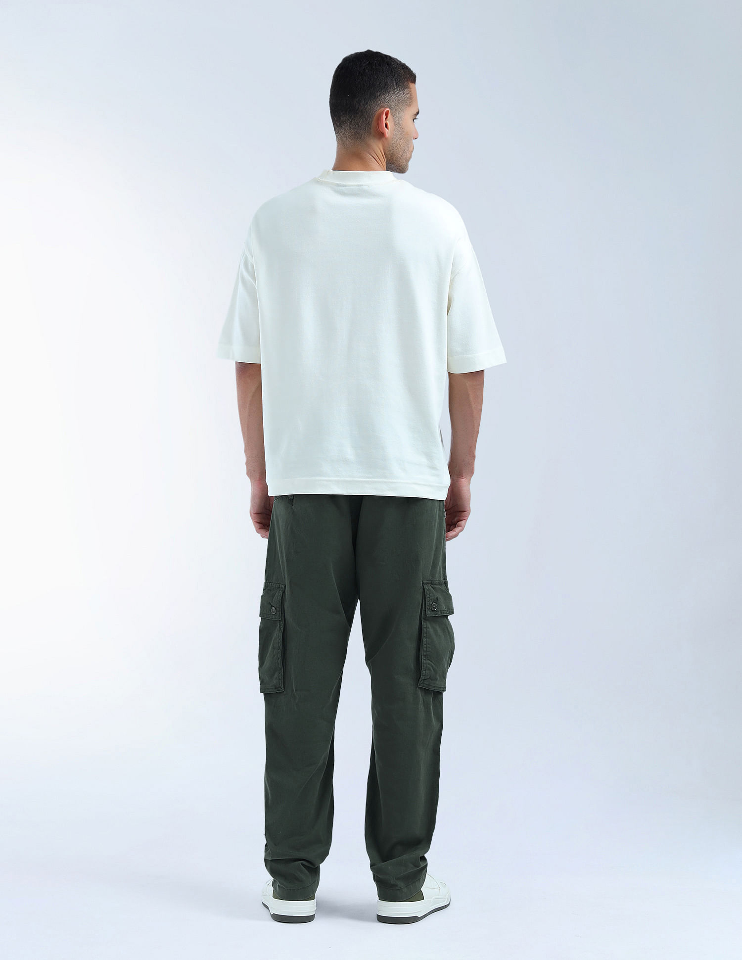 Flying Machine Relaxed Tapered Fit Mid Rise Cargo Trouser