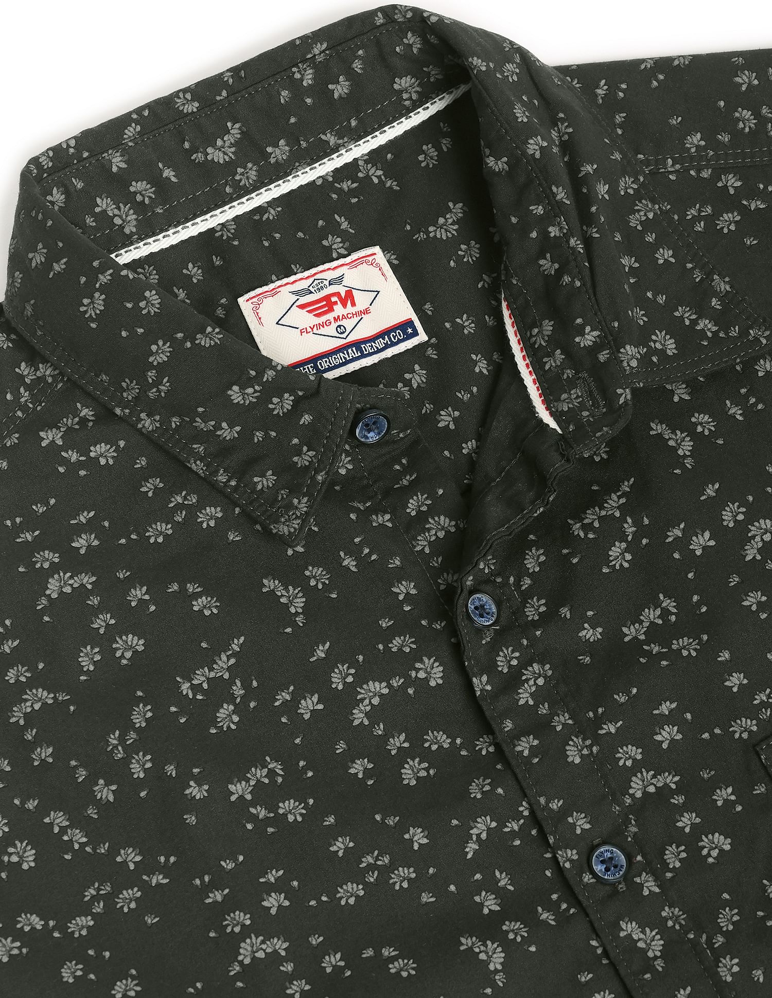 Flying Machine Floral Print Pure Cotton Shirt