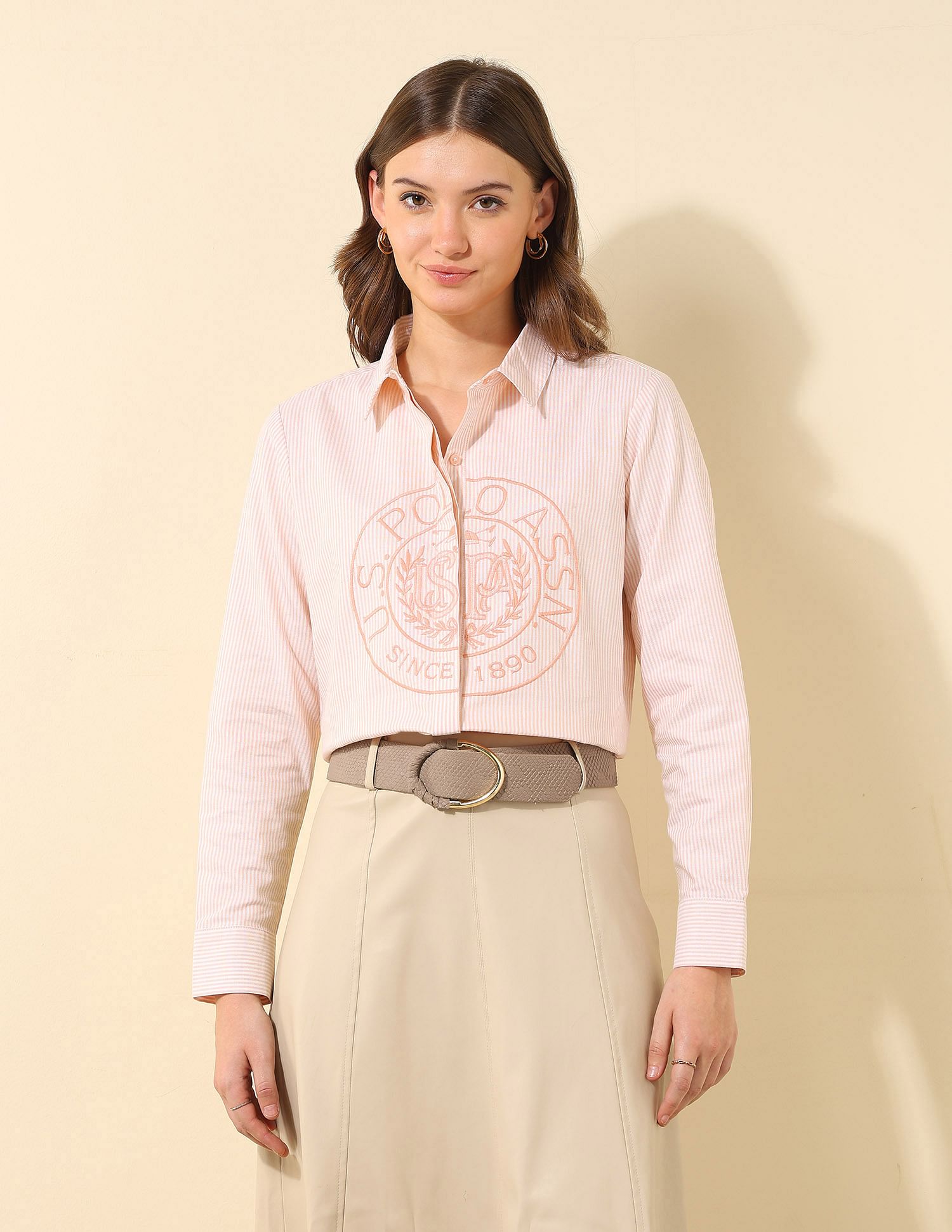 U.S. Polo Assn. Women Brand Embroidered Shirt