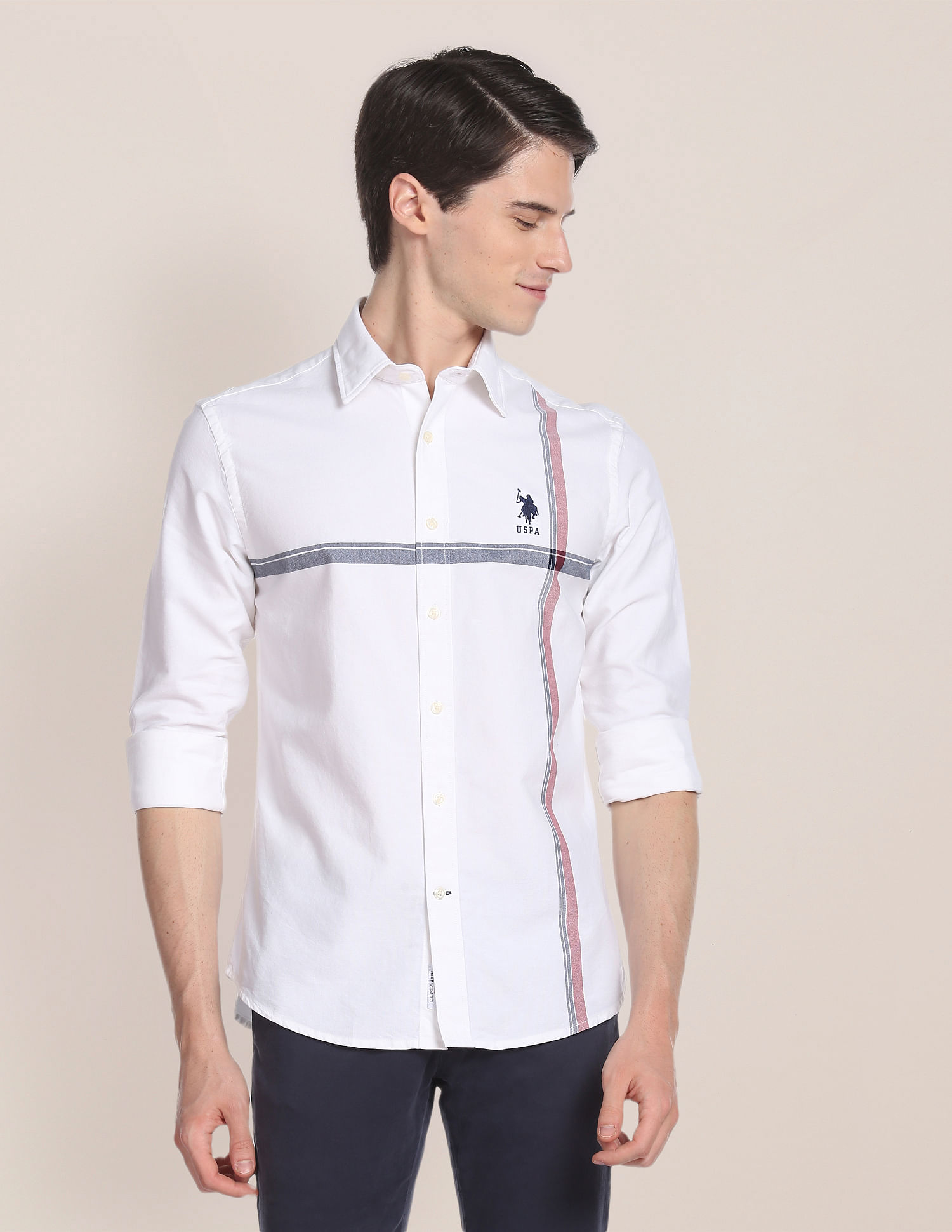 U.S. Polo Assn. Signature Engineered Stripe Oxford  Shirt
