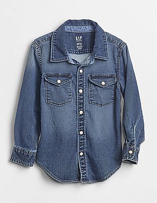 infant blue jean shirt