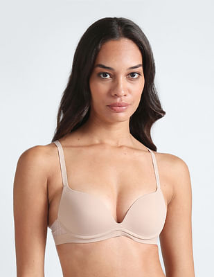 Buy Calvin Klein Underwear Padded Solid Push Up Bra - NNNOW.com