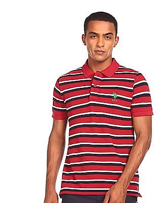 U S Polo Assn Cotton stretch Striped Polo Shirt