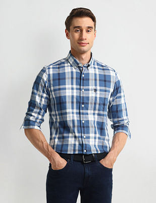 U S Polo Assn Denim Co Slim Fit Checked Shirt