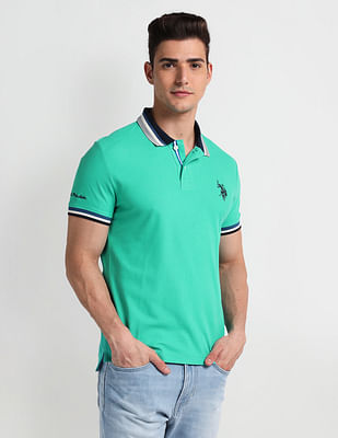 U S Polo Assn Denim Co Muscle Fit Solid Polo Shirt