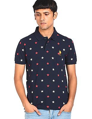 U S Polo Assn Cotton Printed Polo Shirt