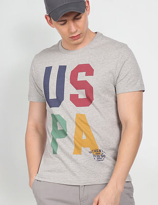 U S Polo Assn Denim Co Crew Neck Graphic Print T-Shirt