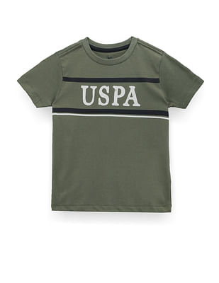 U S Polo Assn Kids Boys Brand Stripe Cotton T-Shirt