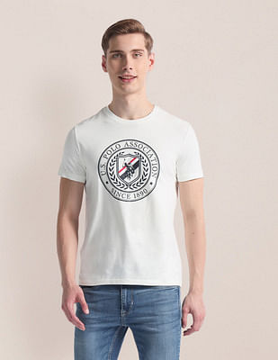 U S Polo Assn Brand Print Slim T-Shirt