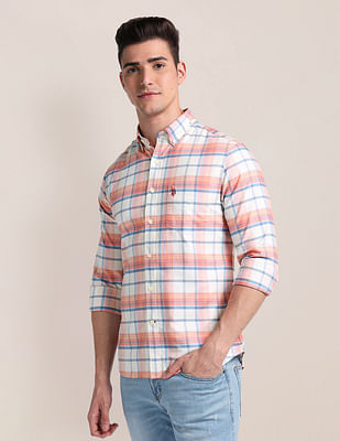 U S Polo Assn Button Down Collar Checked Shirt