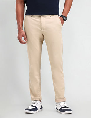 Arrow Sport Slim Fit Solid Trousers