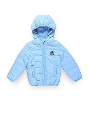 U S Polo Assn Kids Boys Solid Hooded Puffer Jacket