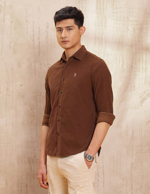Buy U.S. Polo Assn. Denim Co. UDSHT1824 RUST Mens Shirt - NNNOW.com
