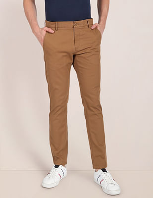 U S Polo Assn Solid Flat Front Trousers