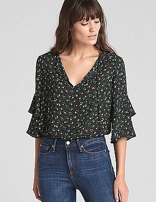 gap floral blouse